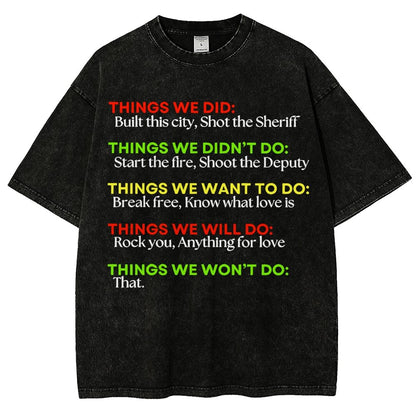 Things We Did... Vintage Distressed T-shirt