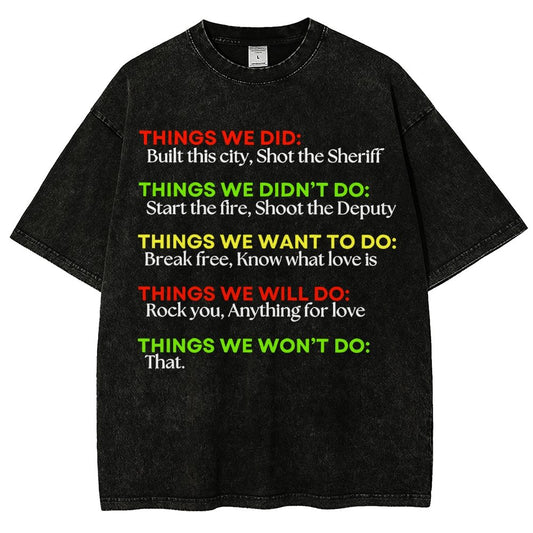 Things We Did... Vintage Distressed T-shirt
