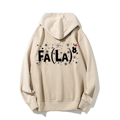 Math Christmas Printed Back Unisex Cotton Hoodie
