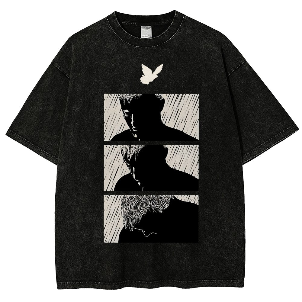 Ending White Vintage Distressed T-shirt