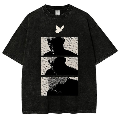 Ending White Vintage Distressed T-shirt