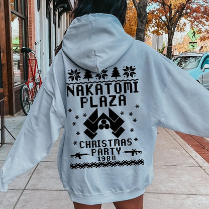 Now I Have a Machine Gun Ho-Ho-Ho Printed Back Unisex Cotton Hoodie