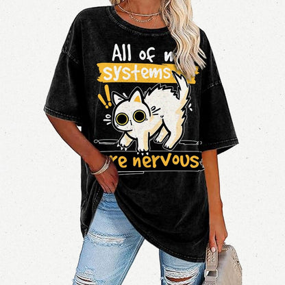 All of my Systems are Nervous Vintage Distressed T-shirt