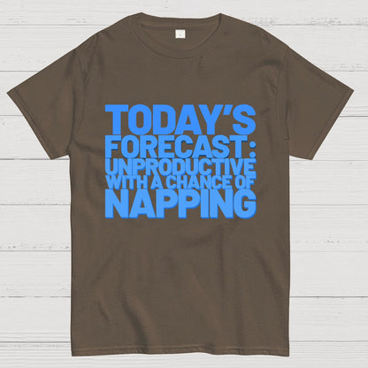 Today's Forecast Unproductive With A Chance Of Napping Geek T-Shirt