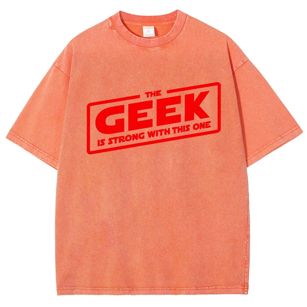 The Geek Is Strong Vintage Distressed T-shirt