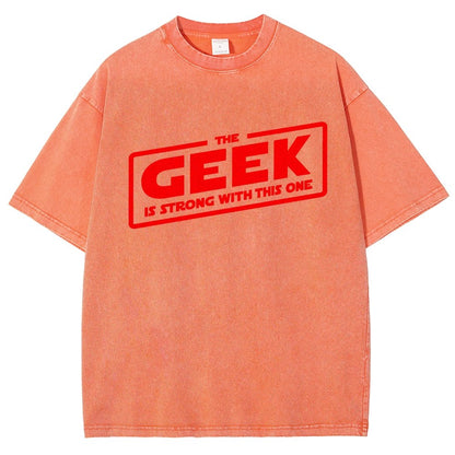 The Geek Is Strong Vintage Distressed T-shirt