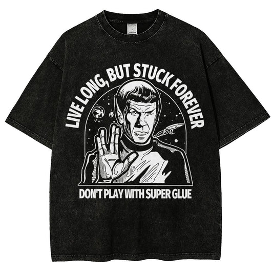 Live long, but trapped forever Vintage Distressed T-shirt