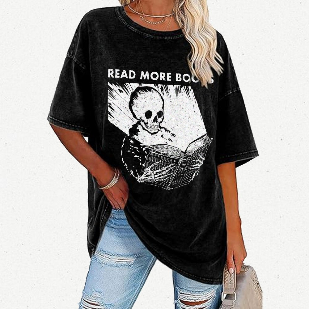 Read More Books  Vintage Distressed T-shirt