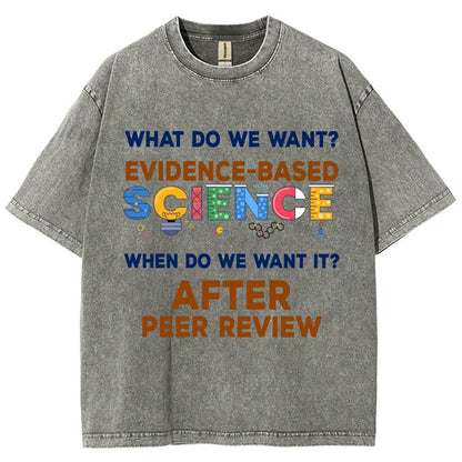 We want evidence-based Science Vintage Distressed T-shirt