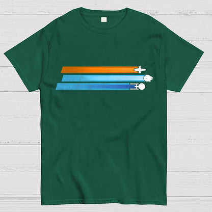 Space Racing Stripes Geek T-Shirt