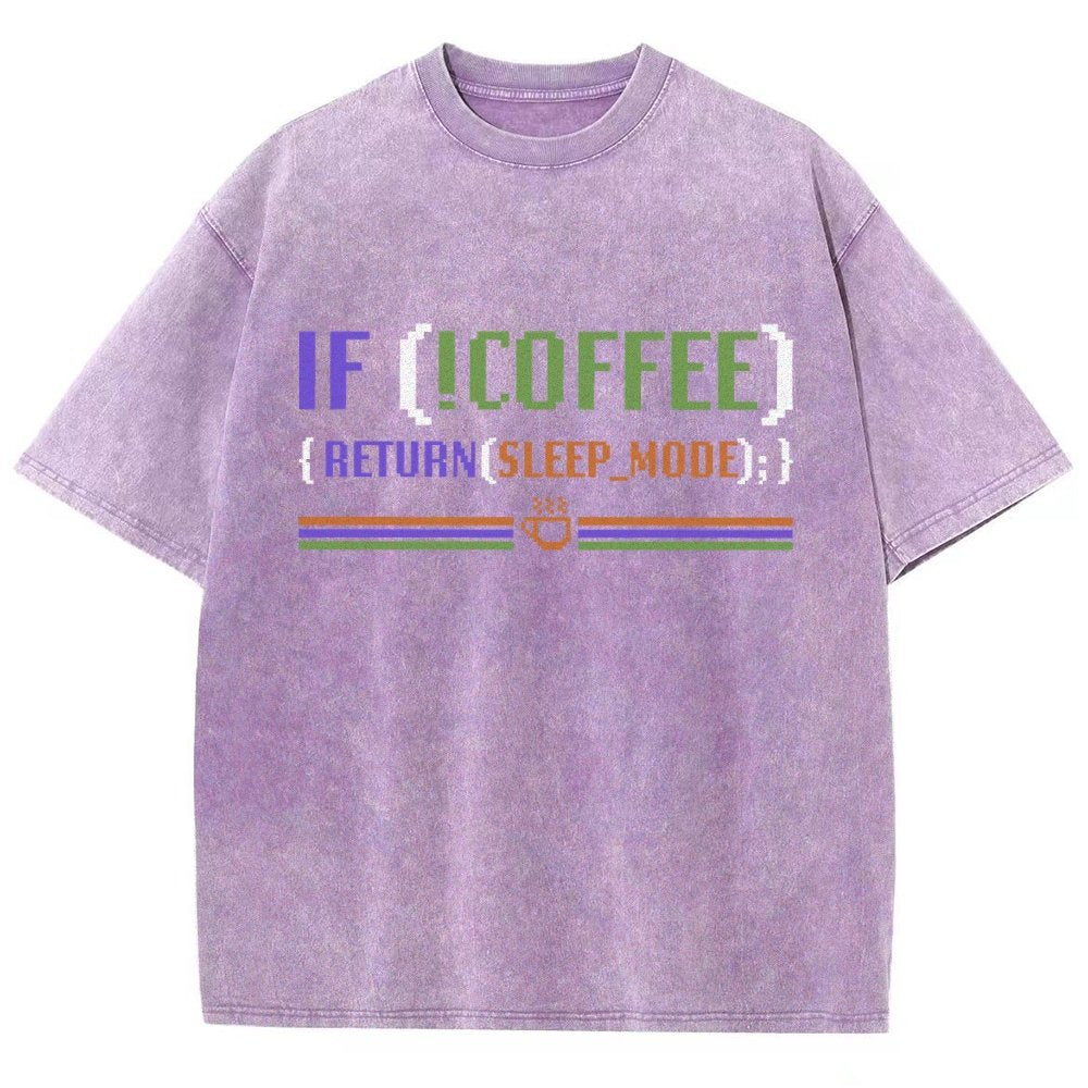 Coder Without Coffee Vintage Distressed T-shirt