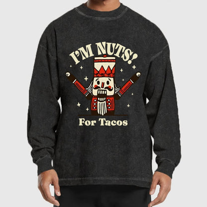 Nuts for Tacos Washed Long Sleeve Tee