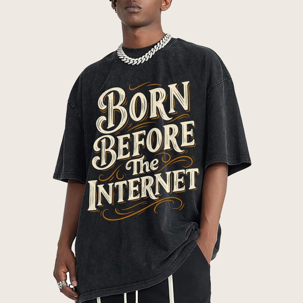 Born Before The Internet Vintage Distressed T-shirt