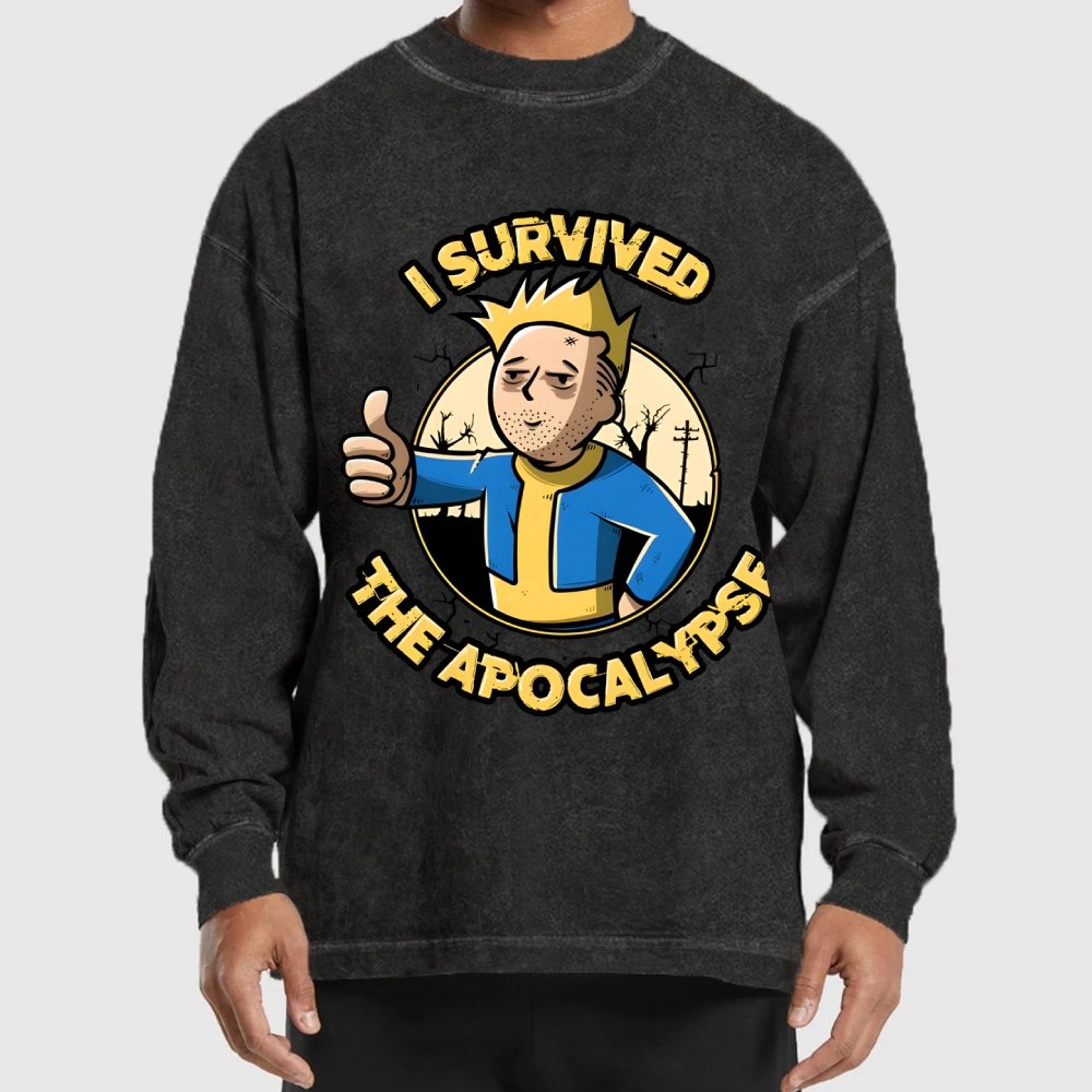 I Survived the Apocalypse Washed Long Sleeve Tee