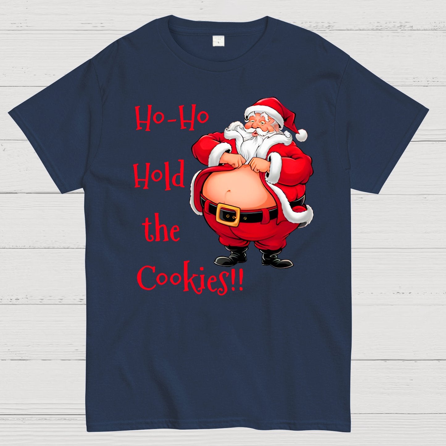 Christmas Fat Santa Geek T-Shirt