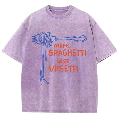 More Spaghetti Less Upsetti  Vintage Distressed T-shirt