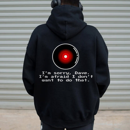 An Introvert's Odyssey I‘m sorry dave Printed Back Unisex Cotton Hoodie