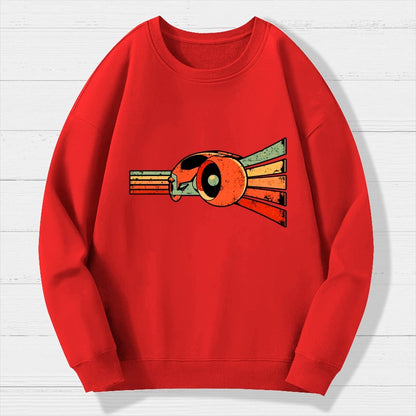 Vintage Grid Geek Cotton Sweatshirt