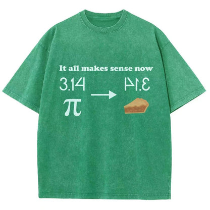 It All Makes Sense Now Pi Vintage Distressed T-shirt
