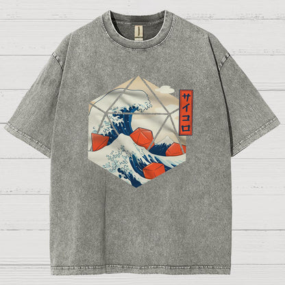 Great Wave of Dice Vintage Distressed T-shirt
