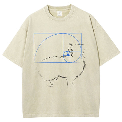 Golden Cat Vintage Distressed T-shirt
