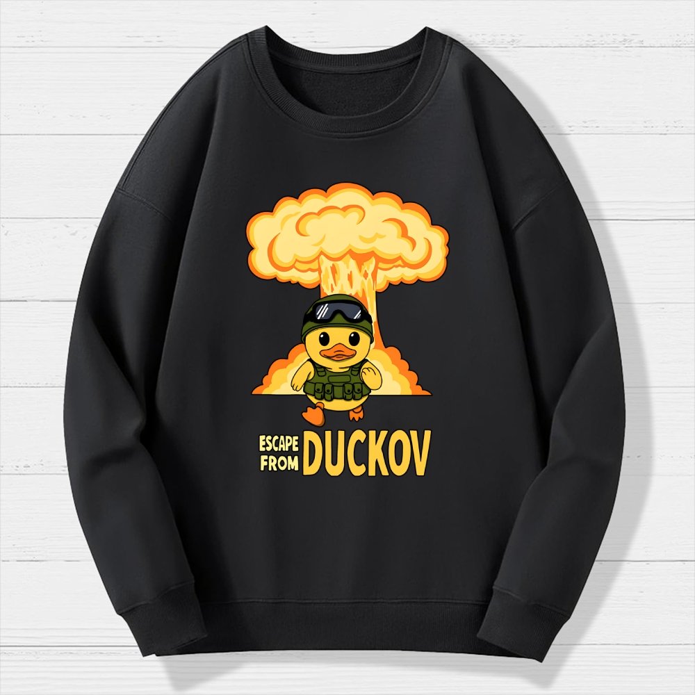 Escape From Quackville Geek Cotton Sweatshirt