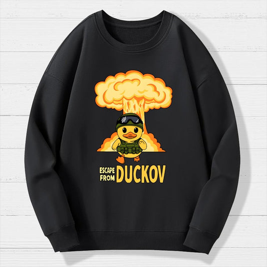 Escape From Quackville Geek Cotton Sweatshirt