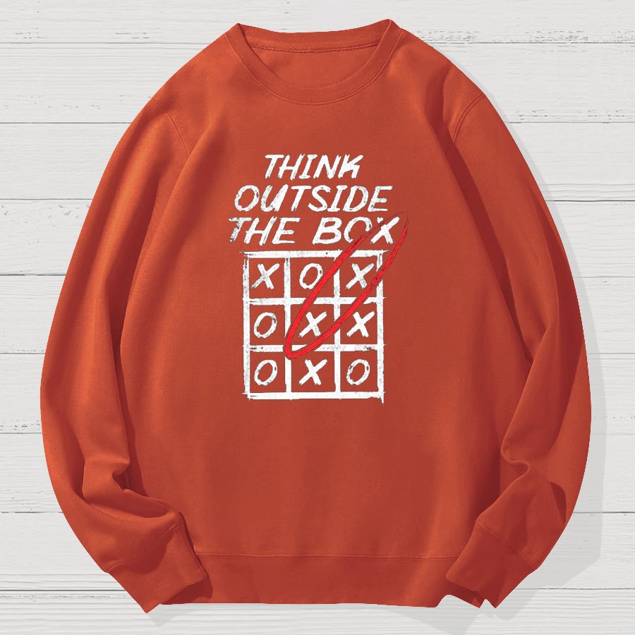 Think Outside The Box Nerd Geek Cotton Sweatshirt
