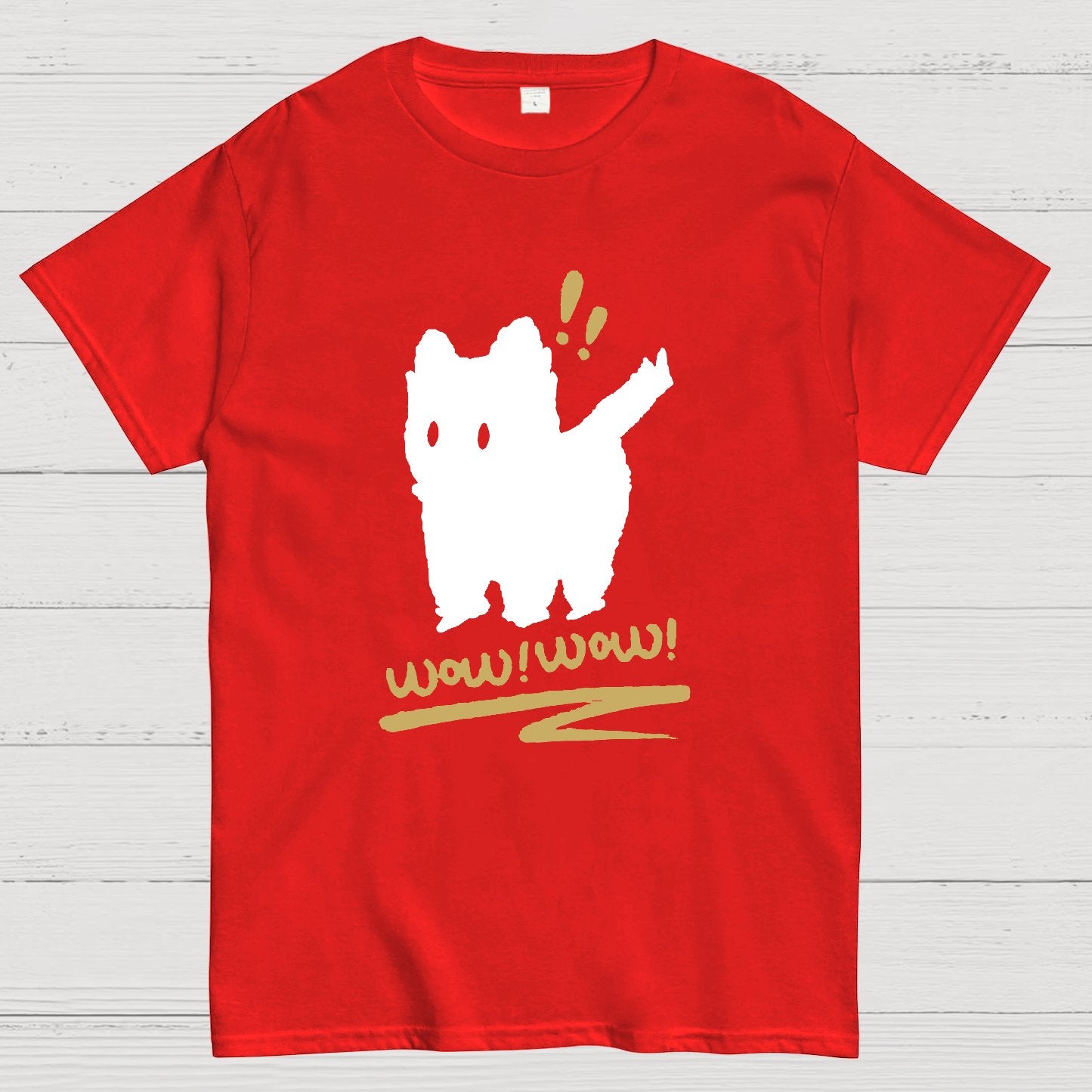 Frightened Black Cat Shadow Geek T-Shirt