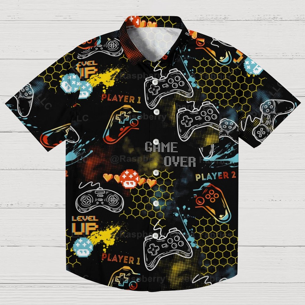 Retro Videos Games Geek Hawaiian Shirt