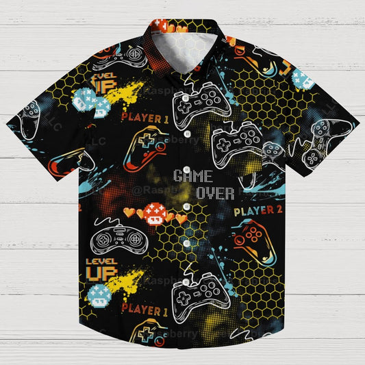 Retro Videos Games Geek Hawaiian Shirt