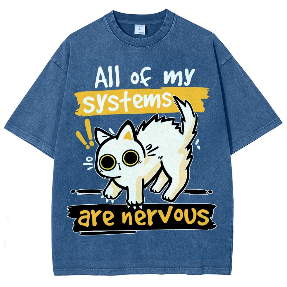 All of my Systems are Nervous Vintage Distressed T-shirt