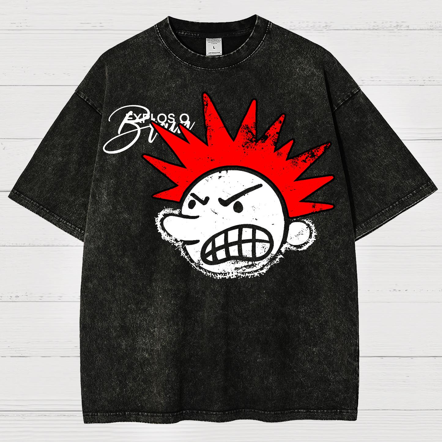 The Brain Explodes Vintage Distressed T-shirt