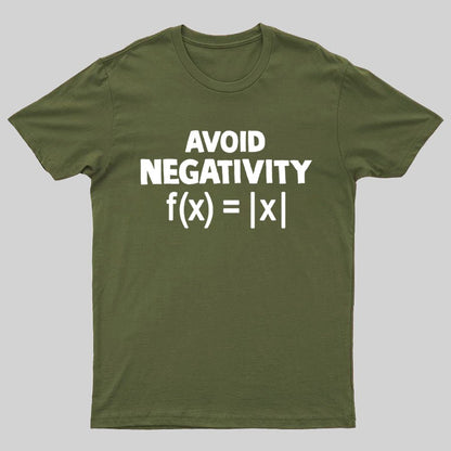 Avoid Negativity, Absolute Value, Geeky T-Shirt