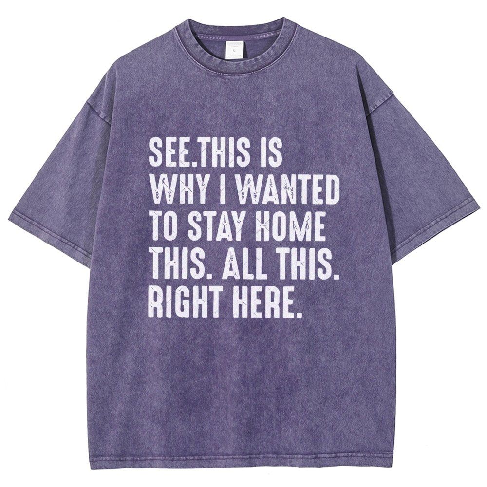 Stay Home Vintage Distressed T-shirt