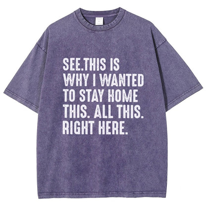 Stay Home Vintage Distressed T-shirt