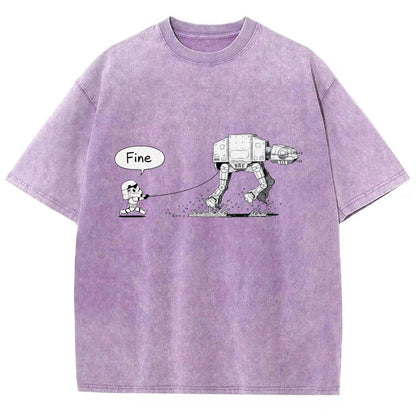 Empire Robot Dog - Space Battles Vintage Distressed T-shirt
