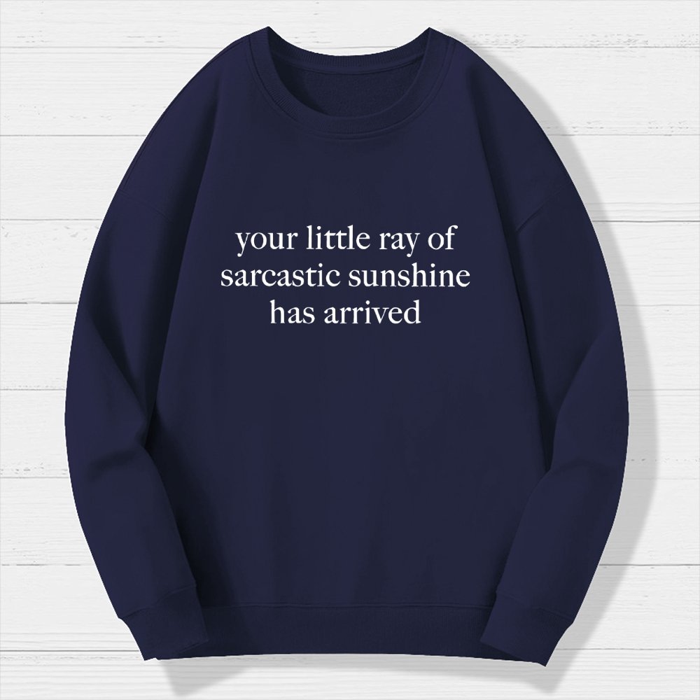 Your Little Ray Of Sarcastic Sunshine Has Arrived Geek Cotton Sweatshirt