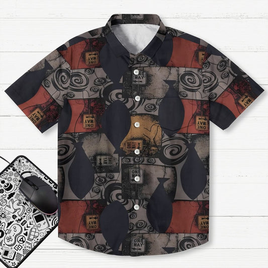 Geometric Print Geek Hawaiian Shirt