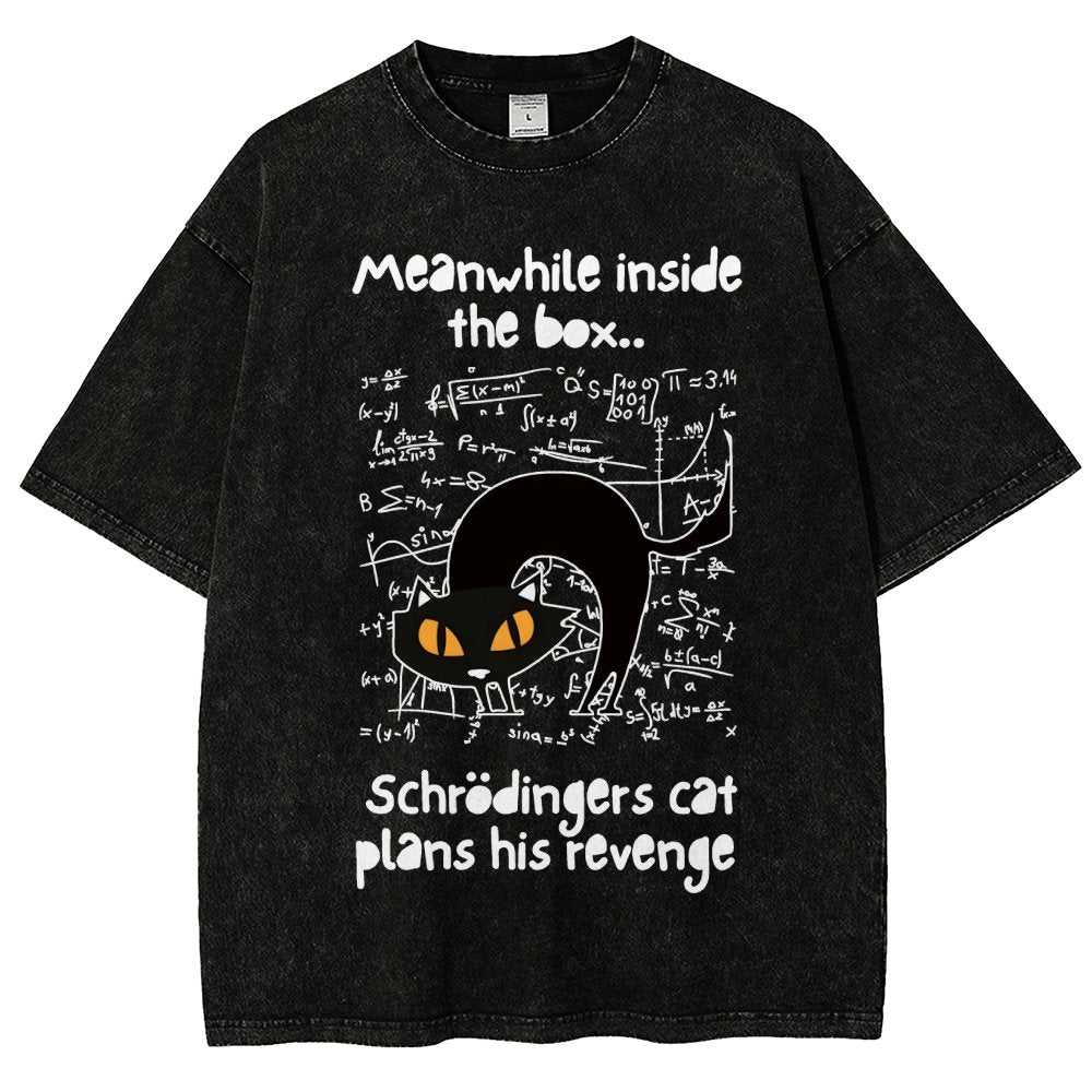 Schrodingers Cat Revenge Vintage Distressed T-shirt