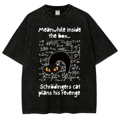 Schrodingers Cat Revenge Vintage Distressed T-shirt