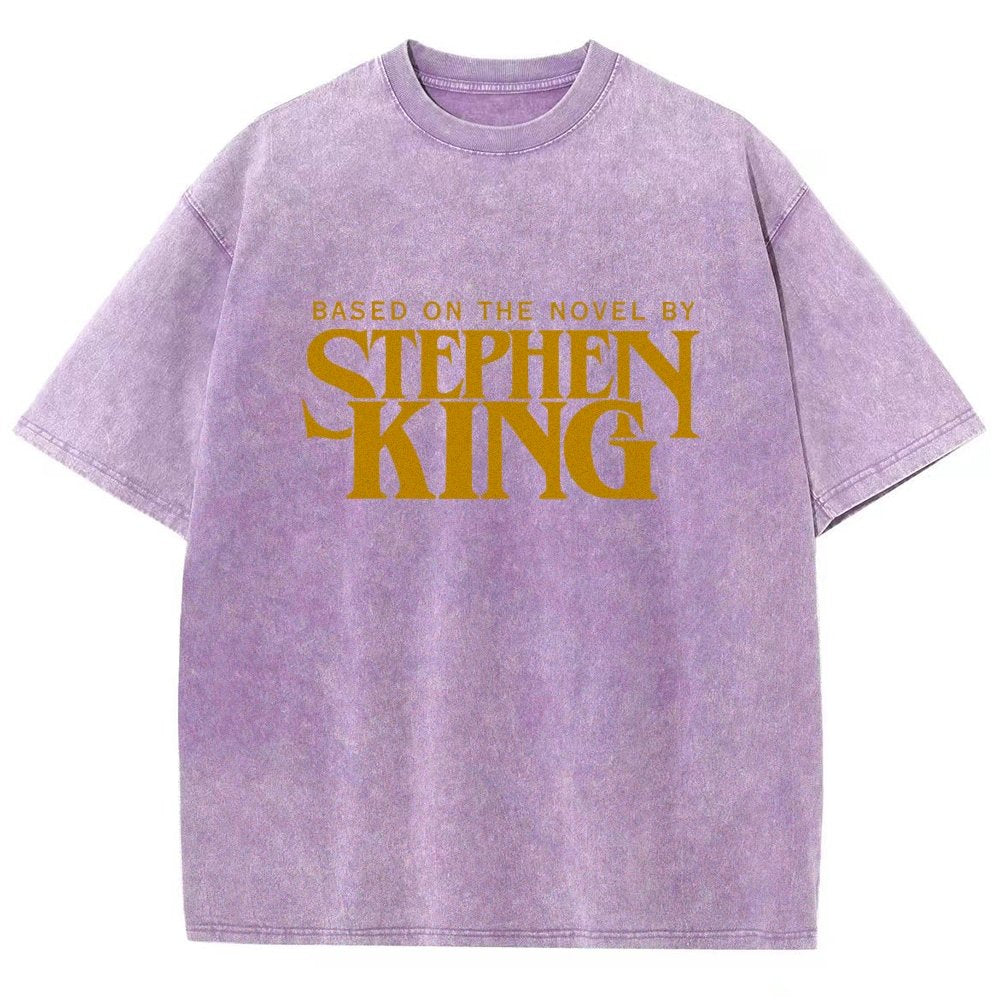 Based On A Novel By Horror Writer Vintage Distressed T-shirt