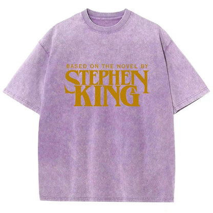 Based On A Novel By Horror Writer Vintage Distressed T-shirt