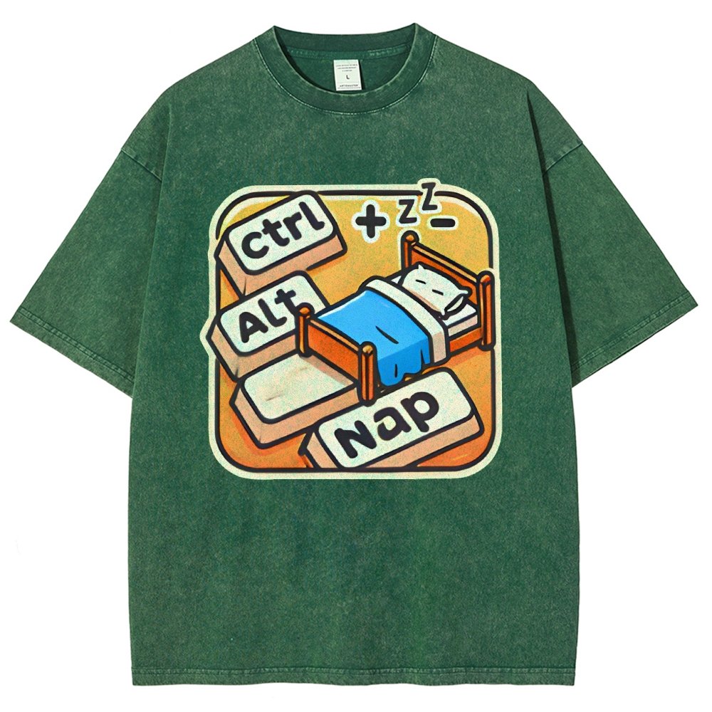 Ctrl+Alt+Nap Vintage Distressed T-shirt