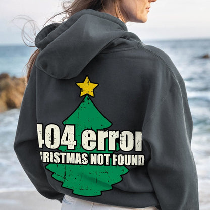 Error 404 Printed Back Cotton Hoodie