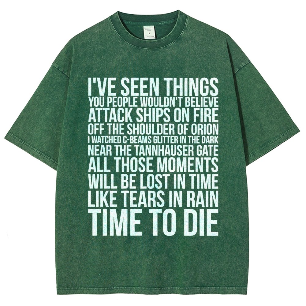 Like Tears In Rain...Time To Die Vintage Distressed T-shirt
