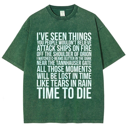 Like Tears In Rain...Time To Die Vintage Distressed T-shirt