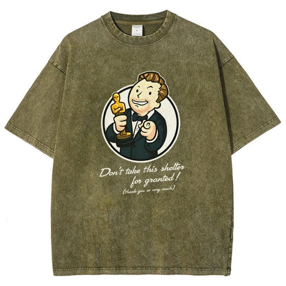 Black Cat Under The Sakura Vintage Distressed T-shirt