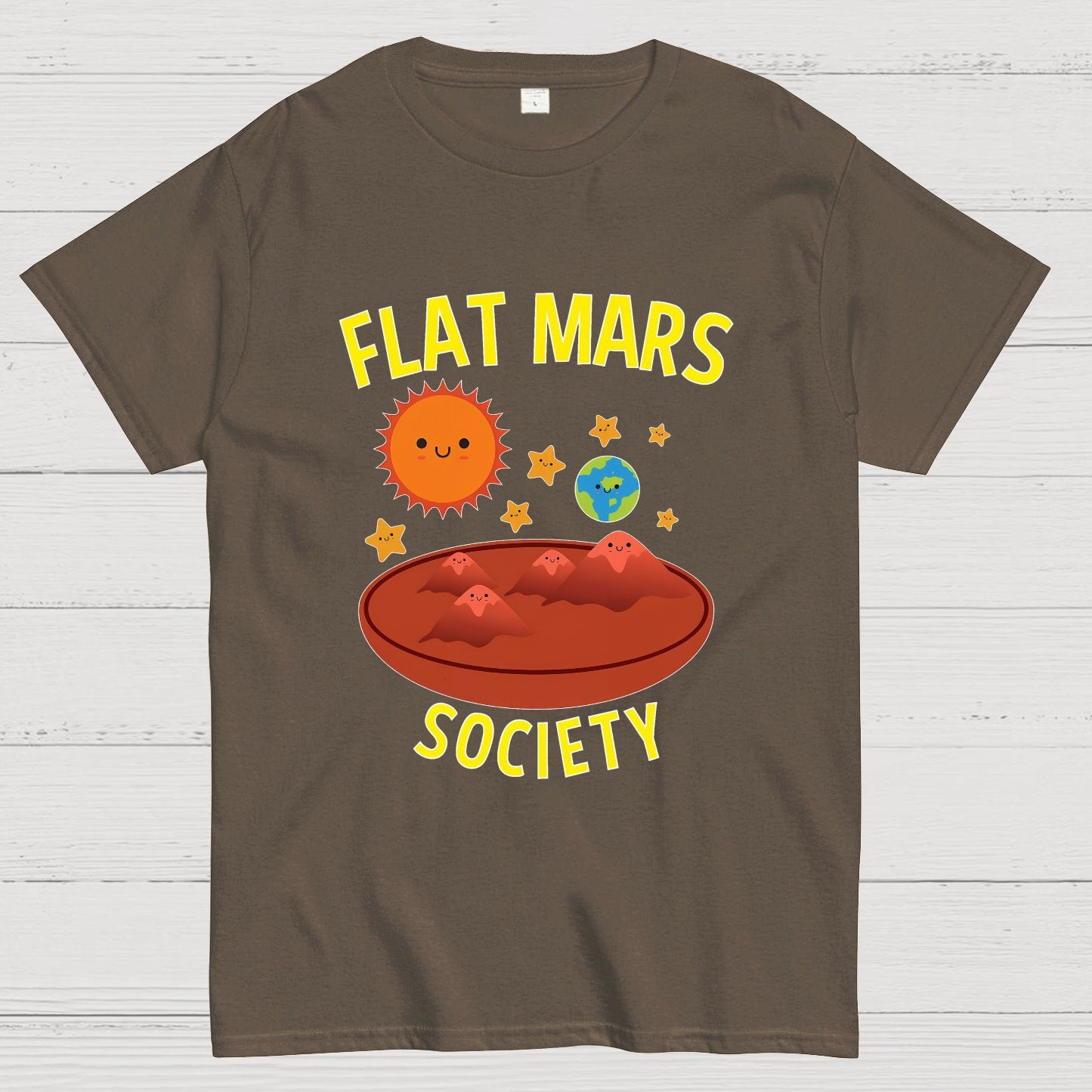 Flat Mars Society Nerdy T-Shirt