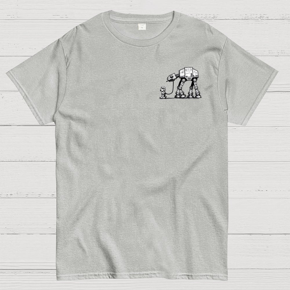 Galactic Robot Dog-Planetary Battles Front And Back Printing Geek T-Shirt